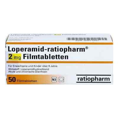 Loperamid-ratiopharm 2mg 50 stk von ratiopharm GmbH PZN 04271641