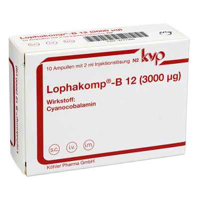 Lophakomp B 12 3000 [my]g Injektionslösung 10X2 ml von Köhler Pharma GmbH PZN 04777300