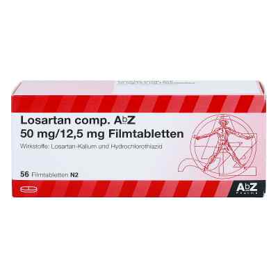 Losartan compositus Abz 50/12,5 mg Filmtabletten 56 stk von AbZ Pharma GmbH PZN 03455474