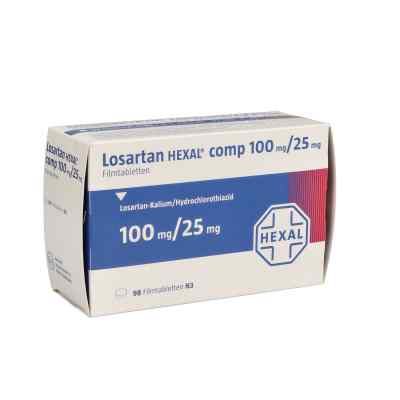 Losartan HEXAL comp 100mg/25mg 98 stk von Hexal AG PZN 03349393