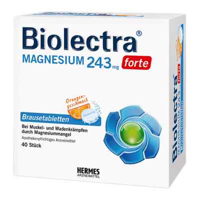 Magnesium Biolectra 243 forte Orange Brausetabletten 40 stk von HERMES Arzneimittel GmbH PZN 06789307
