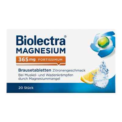 Magnesium Biolectra 365 mg fortissimum Brausetabletten Zitroneng 20 stk von HERMES Arzneimittel GmbH PZN 06648831