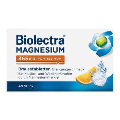 Magnesium Biolectra fortissimum Orange Brausetabletten 40 stk von HERMES Arzneimittel GmbH PZN 02725285