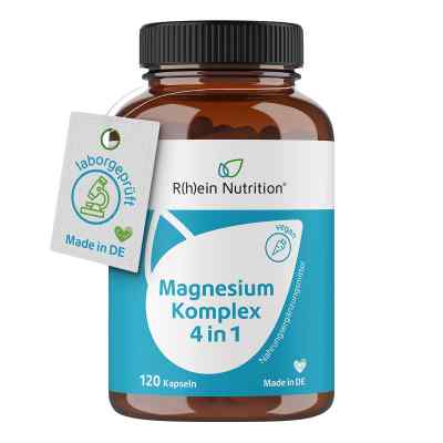 Magnesium Komplex 4in1 hochdosiert Vegan Kapseln 120 stk von R(h)ein Nutrition & Health GmbH PZN 18680739