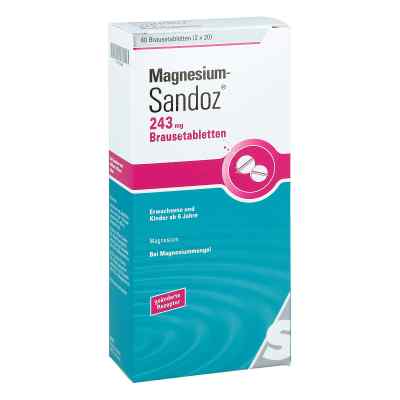 Magnesium Sandoz 243 mg Brausetabletten 40 stk von Hexal AG PZN 11013448