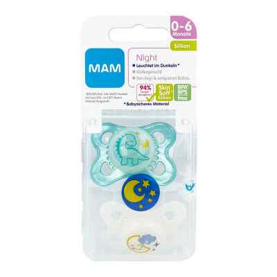 Mam Night Silikon 0-6 Monate für Jungen 2 stk von MAM Babyartikel GmbH PZN 12669464