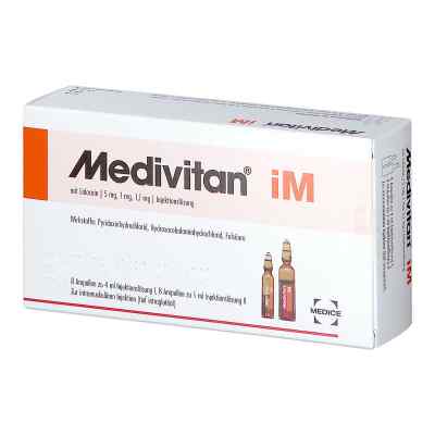 Medivitan iM mit Lidocain iniecto -lsg.i.amp.-paare 8 stk von MEDICE Arzneimittel Pütter GmbH& PZN 10192756