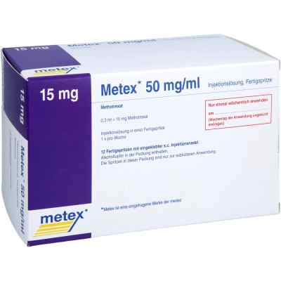 Metex Fs 15 Mg (50mg/ml) iniecto -lösung Fertigspritze 12 stk von kohlpharma GmbH PZN 17880123
