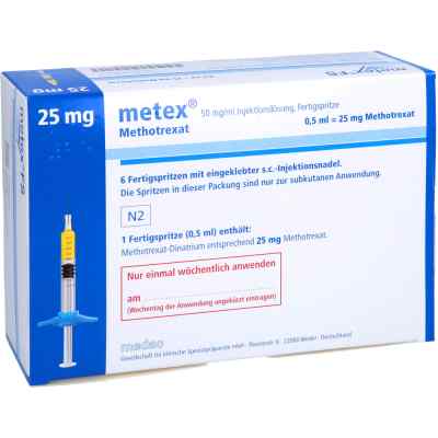 Metex Fs 25 mg 50 mg/ml iniecto -lsg.i.e.fertigspr. 6 stk