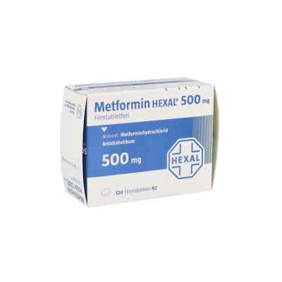 Metformin Hexal 500 mg Filmtabletten 120 stk von Hexal AG PZN 02386498