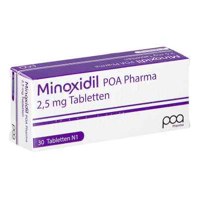 Minoxidil Poa Pharma 2,5 Mg Tabletten 30 stk von POA Pharma GmbH PZN 18766576