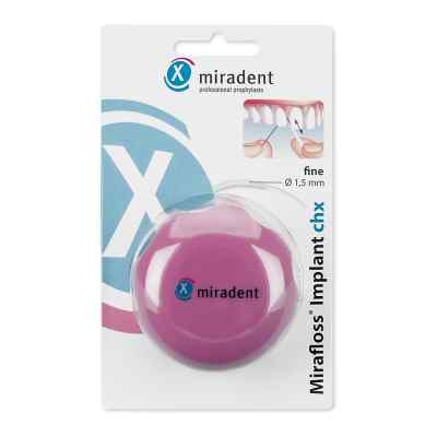 Miradent Zahnseide Mirafloss Implant chx fine 50X15 cm von Hager Pharma GmbH PZN 01163690