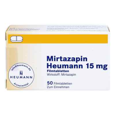Mirtazapin Heumann 15mg 50 stk von HEUMANN PHARMA GmbH & Co. Generi PZN 02892238