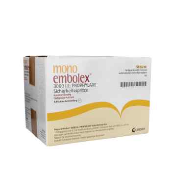 Mono Embolex 3.000 I.e.prophyl.sicherh.spr.prax. 50 stk von Viatris Healthcare GmbH PZN 09760132