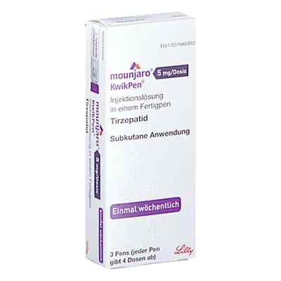 Mounjaro 5 Mg/dosis Kwikpen iniecto -lsg.fertigpen 3 stk von LILLY DEUTSCHLAND GmbH PZN 18241224