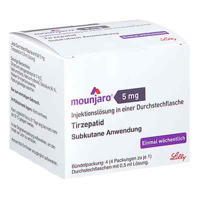 Mounjaro® 5 Mg Injektionslösung 4 stk von LILLY DEUTSCHLAND GmbH PZN 18863523