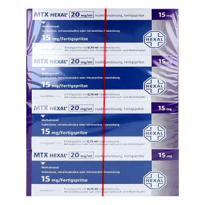Mtx Hexal 20 mg/ml Fertigspritze 15 mg 12 stk von Hexal AG PZN 08410884
