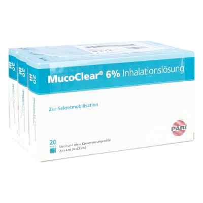 Mucoclear 6% Nacl Inhalationslösung 60X4 ml von Pari GmbH PZN 03352998
