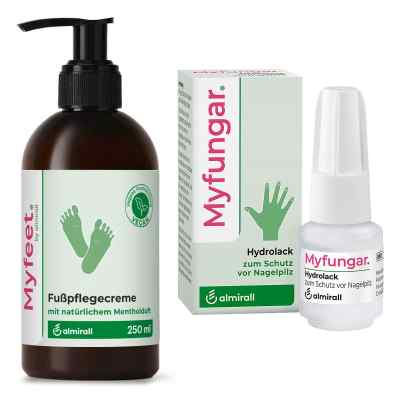 Myfeet By Almirall Fußpflegecreme + Myfungar Nagellack Lösung
