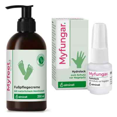 Myfeet By Almirall Fußpflegecreme + Myfungar Nagellack Lösung