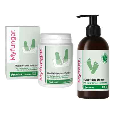 Myfungar Medizinisches Fußbad Granulat + Myfeet Fußpflegecreme
