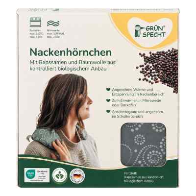 Nackenhörnchen, grau-mint, kbA