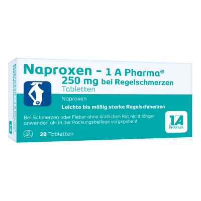 Naproxen - 1 A Pharma® 250 mg bei Regelschmerzen 20 stk von 1 A Pharma GmbH PZN 09245016