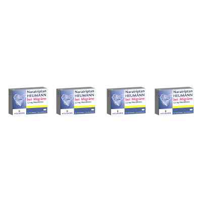 Naratriptan Heumann Bei Migräne 2,5 Mg Filmtabletten  4x2 stk von HEUMANN PHARMA GmbH & Co. Generica KG PZN 08104717