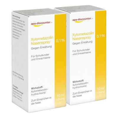 Nasenspray 0,1 % bei Schnupfen von apo-discounter 2 x 10 ml von Apotheke im Paunsdorf Center PZN 08101593