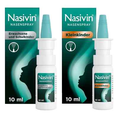 Nasivin Nasenspray 10 ml + Nasivin Nasenspray Kleinkinder 10 ml 1 stk von  PZN 08102442