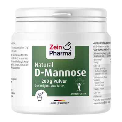Natural D-mannose aus Birke Zeinpharma Pulver 200 g von ZeinPharma Germany GmbH PZN 13905719
