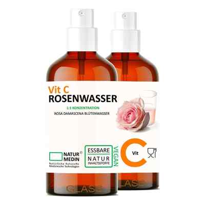 Naturmedin 2x Vitamin-C Rosenwasser Glas