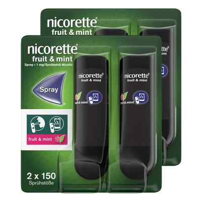 Nicorette fruit & mint Spray mit Nikotin 2x2 stk von Johnson & Johnson GmbH (OTC) PZN 08101913