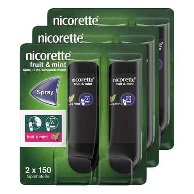 Nicorette fruit & mint Spray mit Nikotin 3x2 stk von Johnson & Johnson GmbH (OTC) PZN 08101914