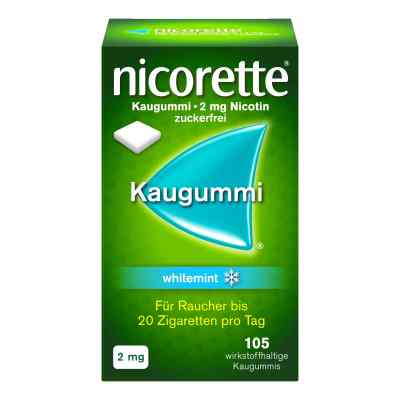 Nicorette Kaugummi whitemint – mit 2 mg Nikotin 105 stk von Johnson & Johnson GmbH (OTC) PZN 07353612