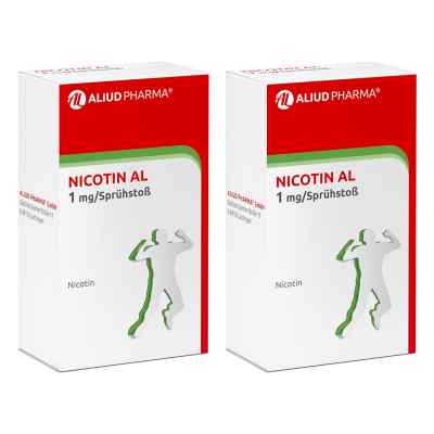 Nicotin AL 1 mg/Sprühstoß Spray zur Anwendung in der Mundhöhle 2 x2 stk von ALIUD Pharma GmbH PZN 08102658