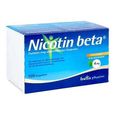Nicotin Beta Fruitmint 4 Mg wirkstoffhaltiges Kaugummi 105 stk von betapharm Arzneimittel GmbH PZN 13162589