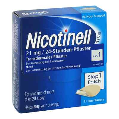 Nicotinell 21 mg/24-Stunden-Pflaster 52,5mg 21 stk von EurimPharm Arzneimittel GmbH PZN 01262021