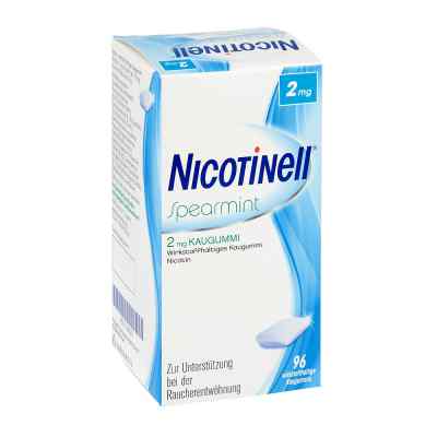 Nicotinell Kaugummi 2 mg Spearmint 96 stk von GlaxoSmithKline Consumer Healthc PZN 11100271