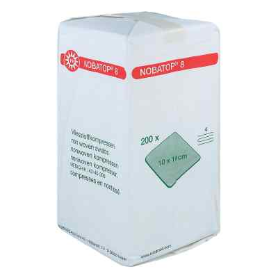 Nobatop 8 Kompressen 10x10cm unsteril 200 stk von NOBAMED Paul Danz AG PZN 07099208