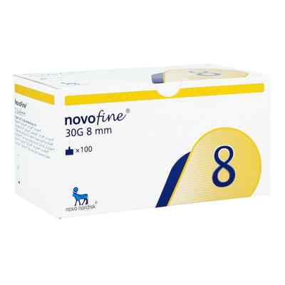 Novofine 8 Kanülen 0,30x8 mm 30 G thinwall 100 stk von Novo Nordisk Pharma GmbH PZN 07669539