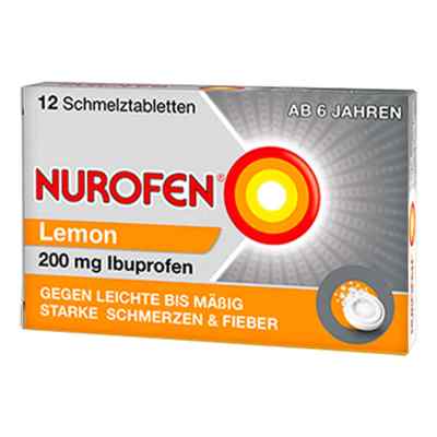 NUROFEN 200 mg Ibuprofen Schmelztabletten Lemon 12 stk von Reckitt Benckiser Deutschland Gm PZN 02547582