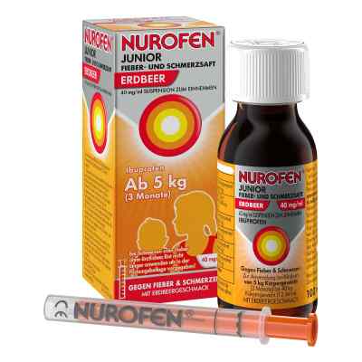 NUROFEN Junior Fieber- u. Schmerzsaft Erdbeere 40mg/ml Ibuprofen 100 ml von Reckitt Benckiser Deutschland Gm PZN 16538227