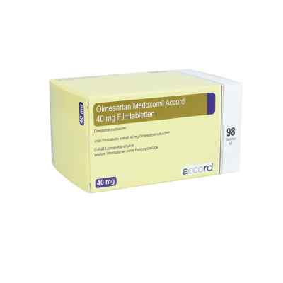 Olmesartan Medoxomil Accord 40 mg Filmtabletten 98 stk von Accord Healthcare GmbH PZN 12379720