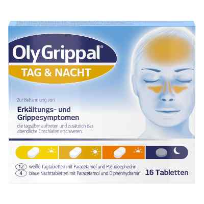 Olygrippal Tag & Nacht 500 Mg/60 Mg Tabletten 16 stk von Kenvue Germany GmbH (OTC) PZN 16622956