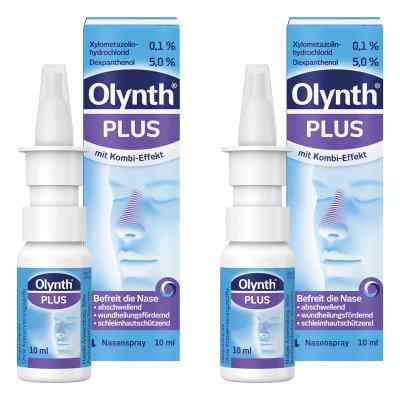 Olynth Plus 0,1% / 5% Nasenspray für Erwachsene und Schulkinder  2x10 ml von Kenvue Germany GmbH (OTC) PZN 08107669