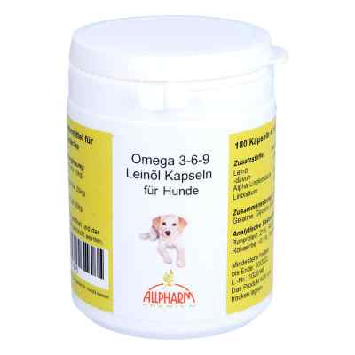 Omega-3-6-9 Leinöl Kapseln für Hunde 180 stk von ALLPHARM Vertriebs GmbH PZN 13851975