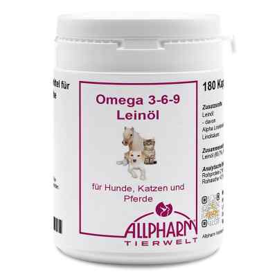 Omega-3-6-9 Leinöl Kapseln für Hunde 180 stk von ALLPHARM Vertriebs GmbH PZN 13851975