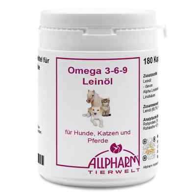 Omega-3-6-9 Leinöl Kapseln für Hunde 180 stk von ALLPHARM Vertriebs GmbH PZN 13851975