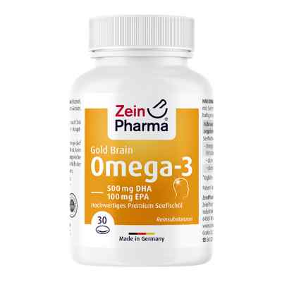 Omega-3 Gold Gehirn Dha 500mg/epa 100mg Softgelkap 30 stk von Zein Pharma - Germany GmbH PZN 11235462